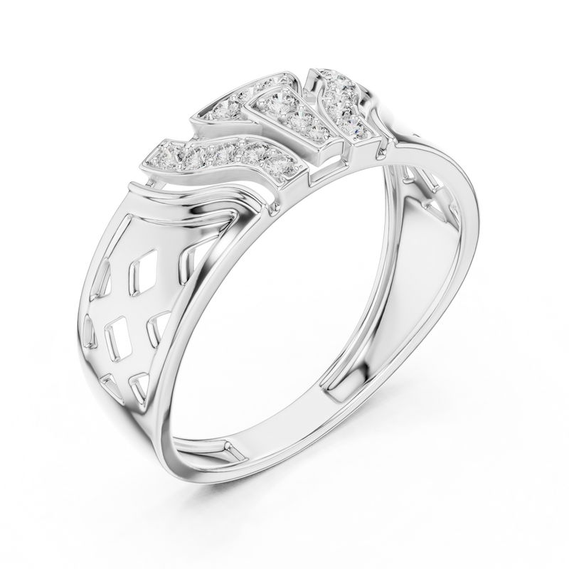 Ladies Ring LR-01 (32) - White Gold - Image