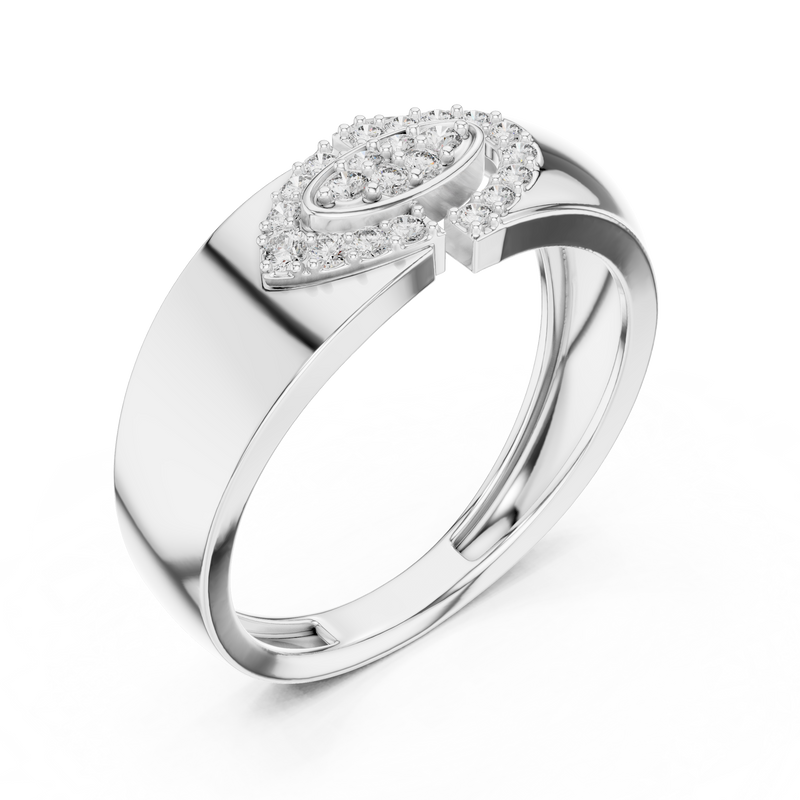 Ladies Ring LR-01 (34) - White Gold - Image