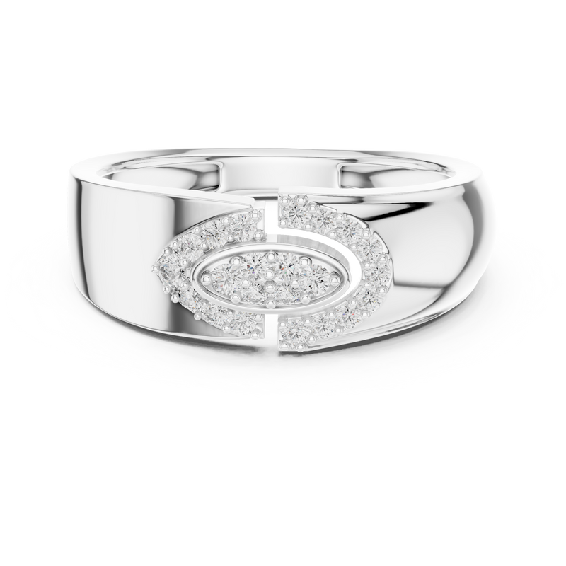Ladies Ring LR-01 (34) - White Gold - Image
