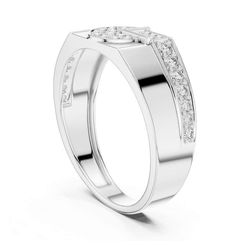 Ladies Ring LR-01 (35) - White Gold - Image