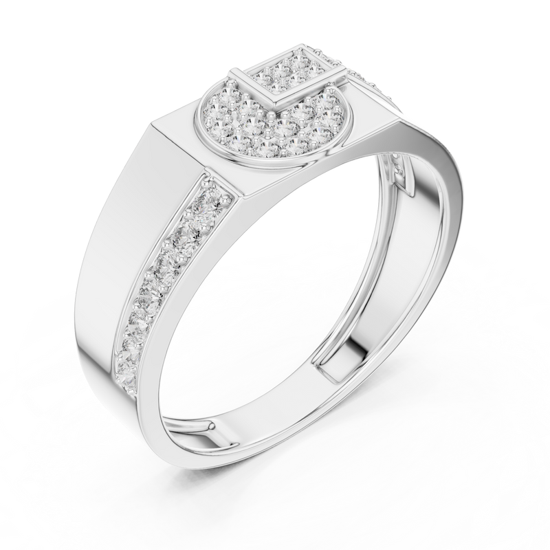 Ladies Ring LR-01 (35) - White Gold - Image