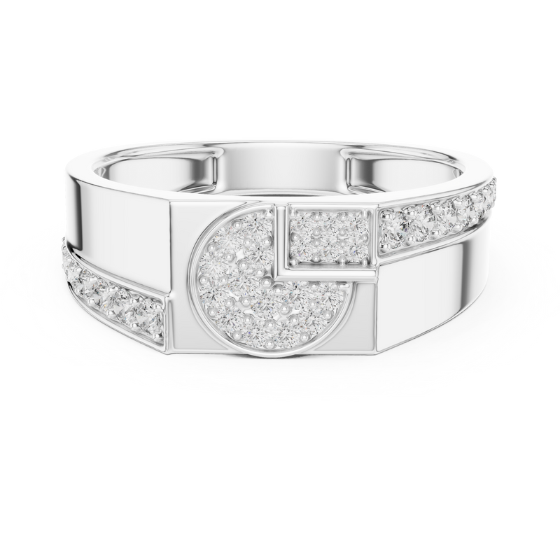 Ladies Ring LR-01 (35) - White Gold - Image