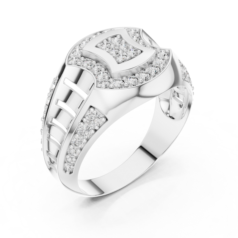 Ladies Ring LR-01 (36) - White Gold - Image