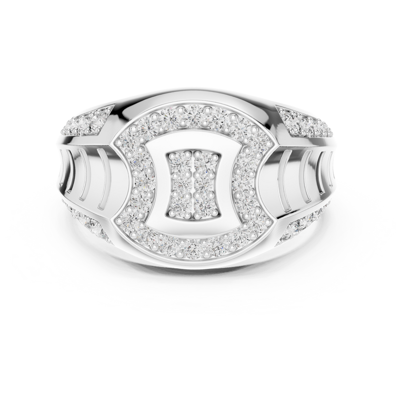 Ladies Ring LR-01 (36) - White Gold - Image