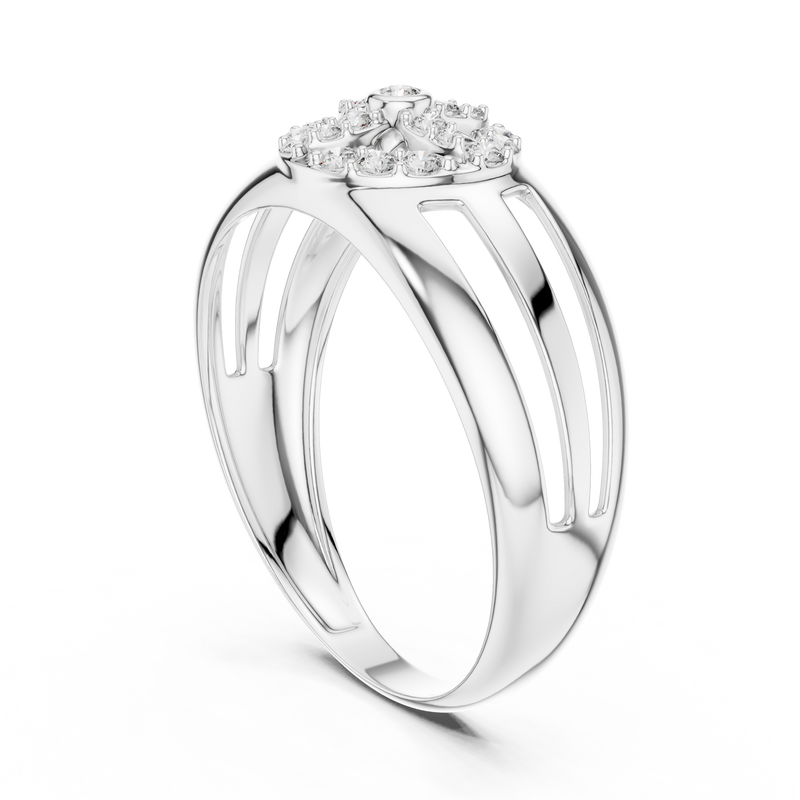 Ladies Ring LR-01 (37) - White Gold - Image