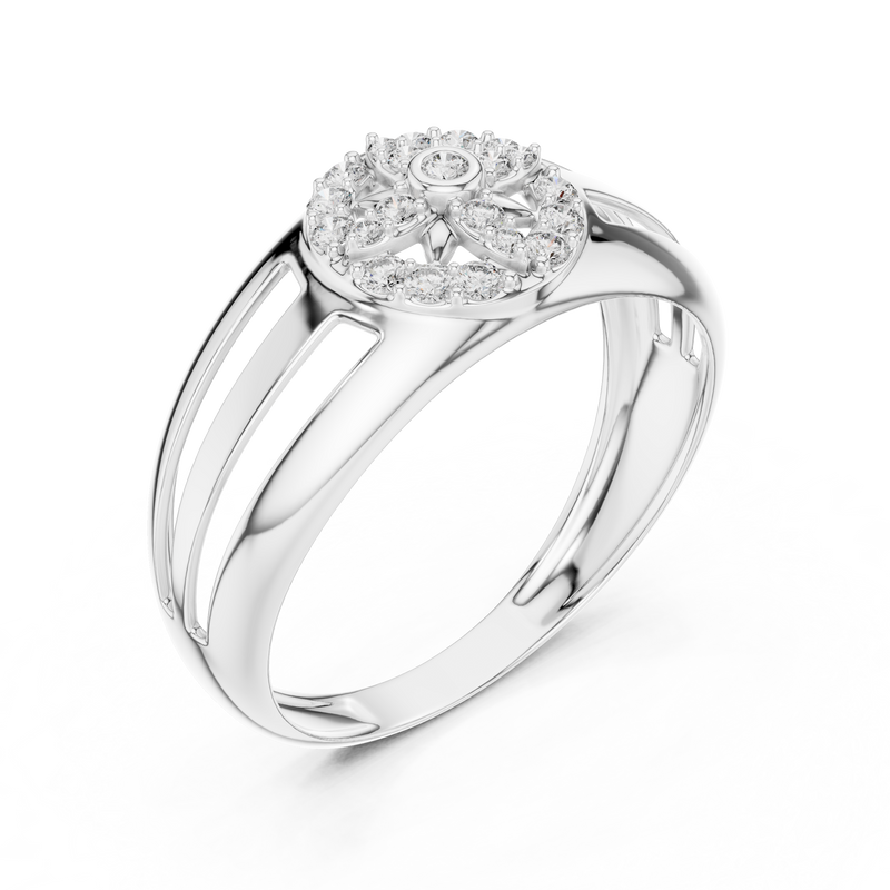 Ladies Ring LR-01 (37) - White Gold - Image