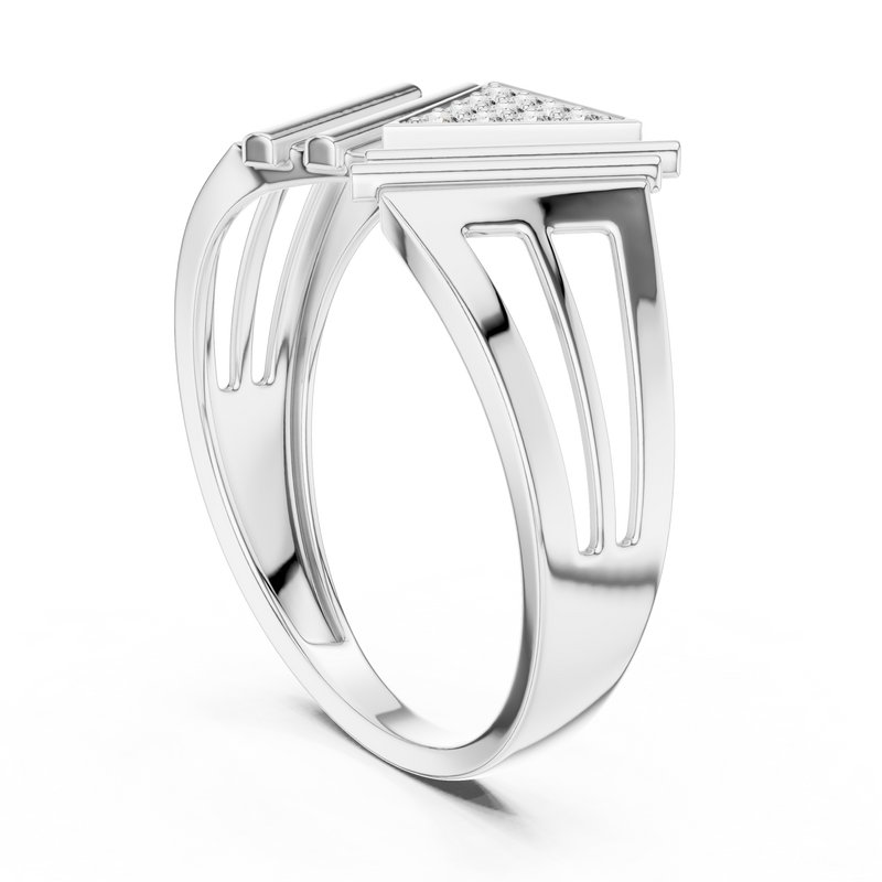 Ladies Ring LR-01 (38) - White Gold - Image