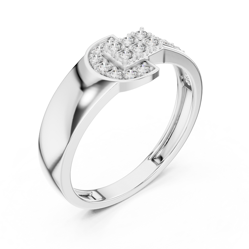 Ladies Ring LR-01 (39) - White Gold - Image