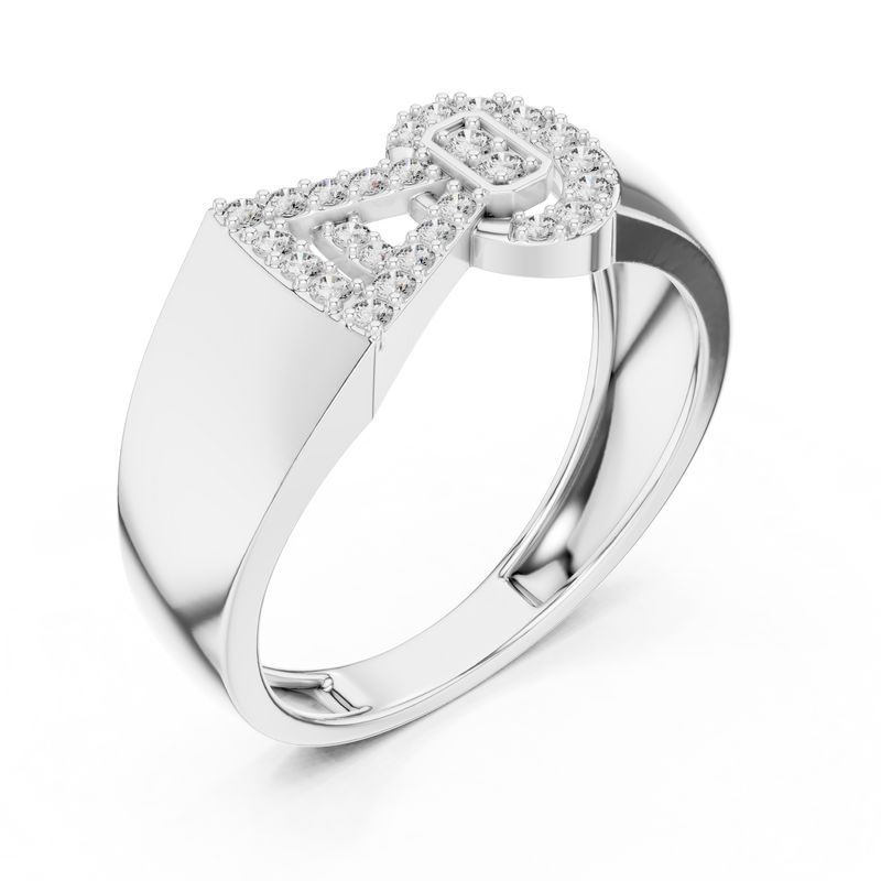 Ladies Ring LR-01 (40) - White Gold - Image
