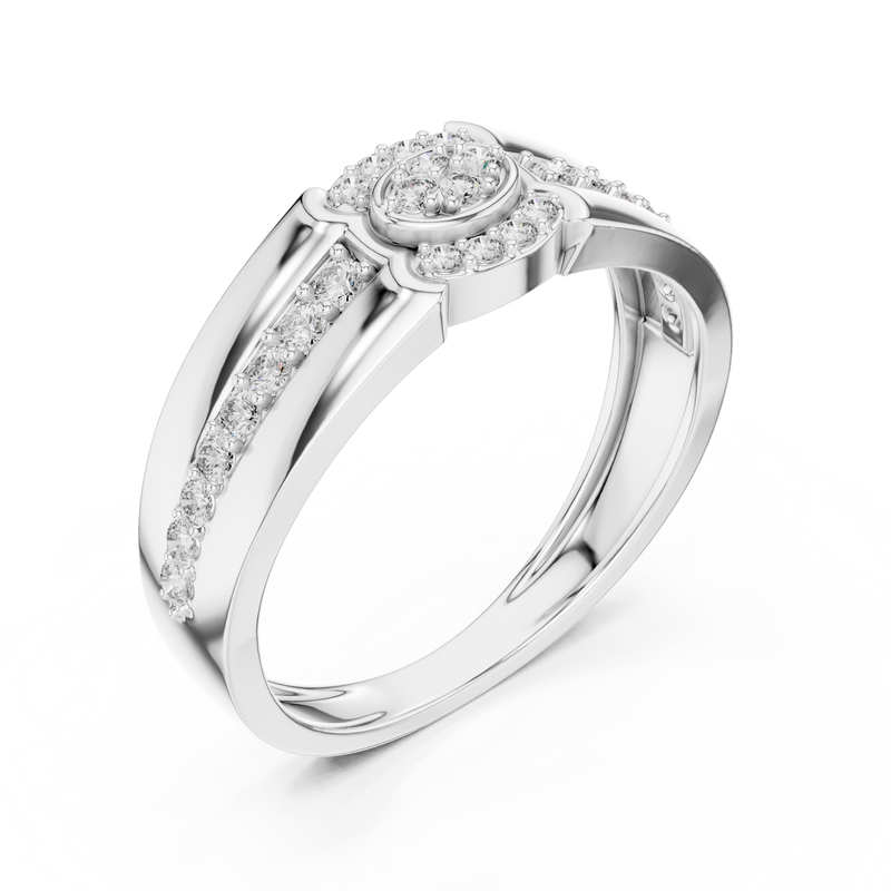 Ladies Ring LR-01 (41) - White Gold - Image