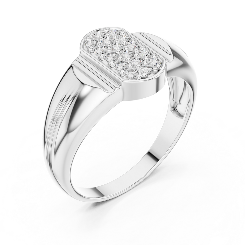Ladies Ring LR-01 (43) - White Gold - Image