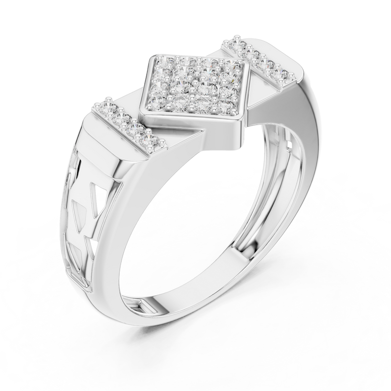 Ladies Ring LR-01 (44) - White Gold - Image