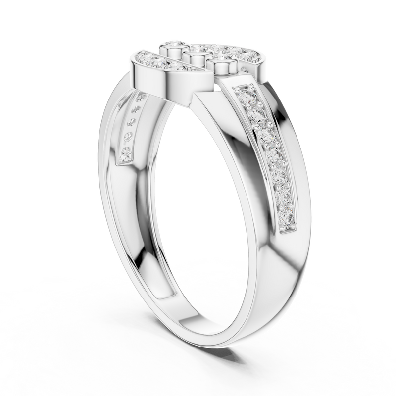 Ladies Ring LR-01 (45) - White Gold - Image