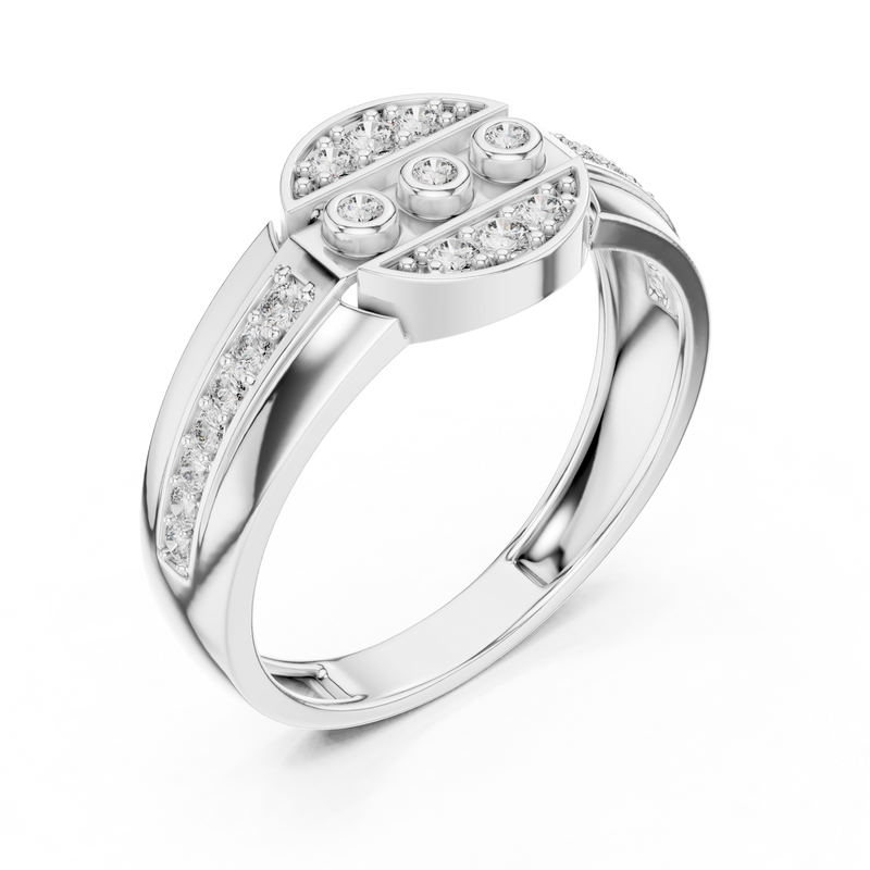 Ladies Ring LR-01 (45) - White Gold - Image