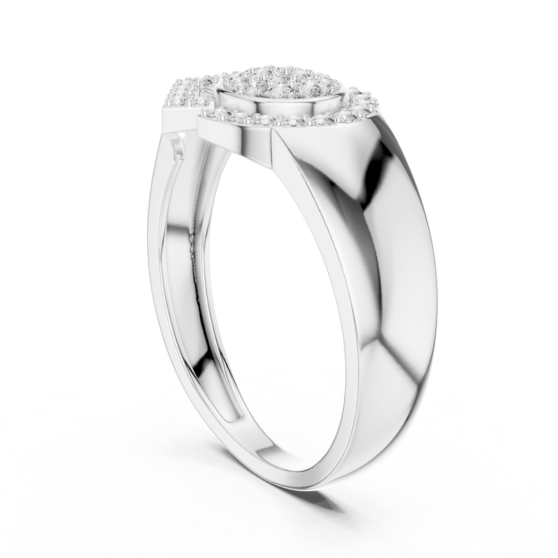 Ladies Ring LR-01 (46) - White Gold - Image