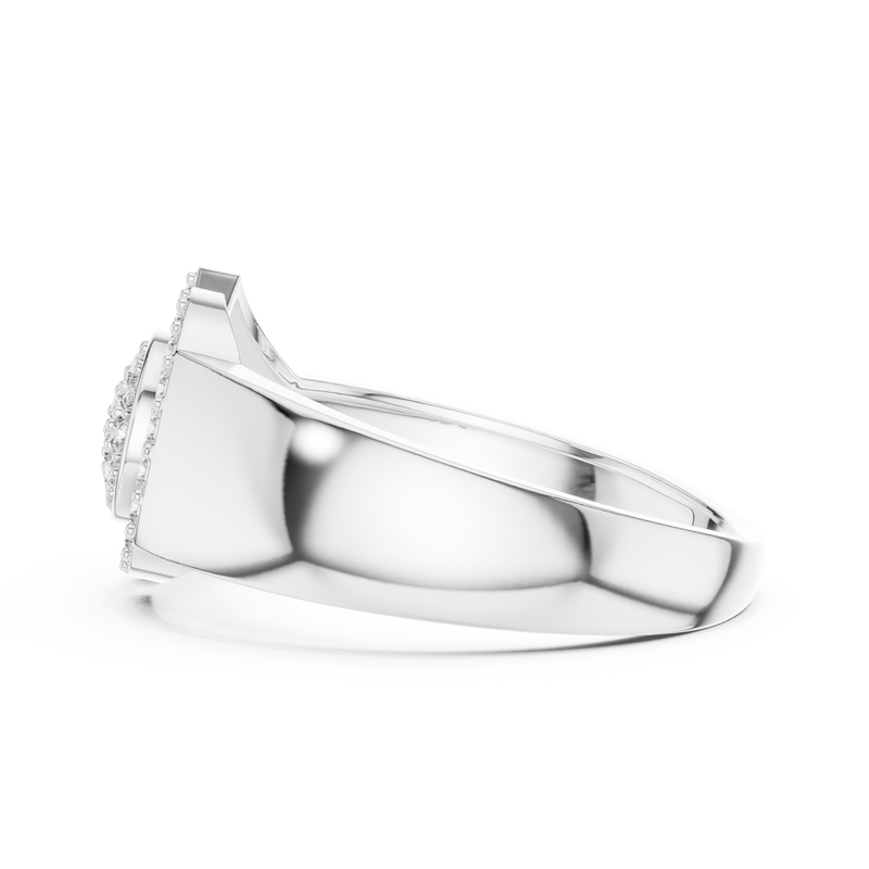 Ladies Ring LR-01 (46) - White Gold - Image