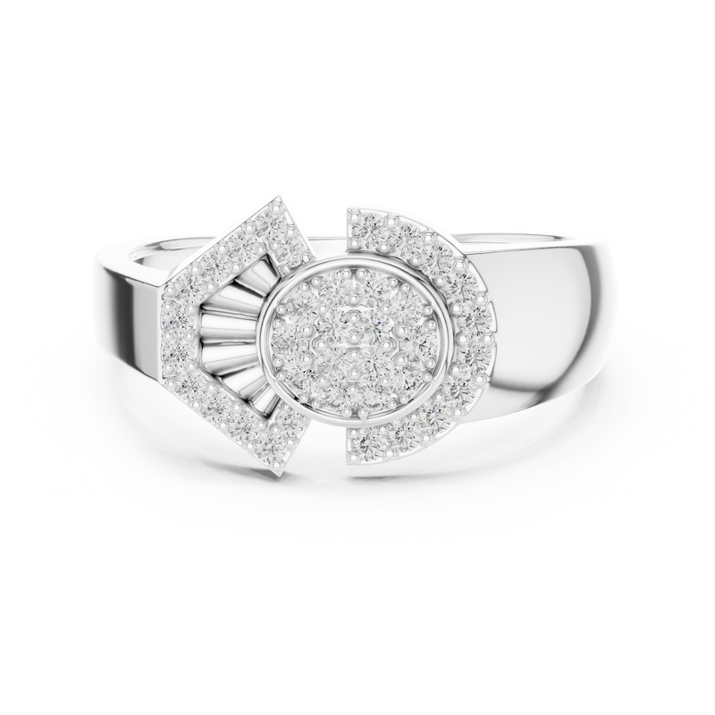 Ladies Ring LR-01 (46) - White Gold - Image