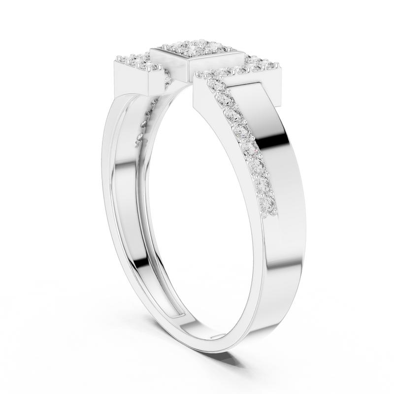 Ladies Ring LR-01 (48) - White Gold - Image