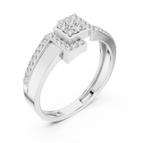 Ladies Ring LR-01 (48) - White Gold - Image