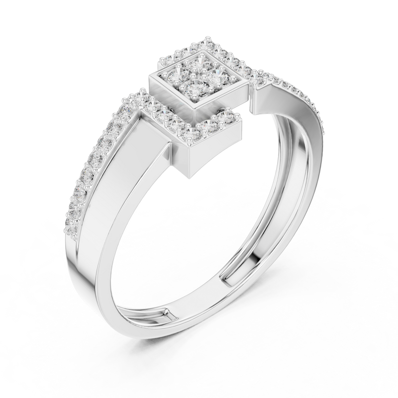 Ladies Ring LR-01 (48) - White Gold - Image