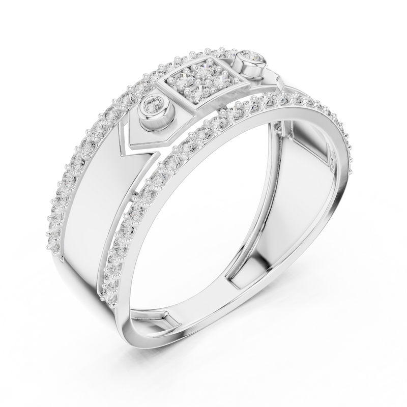 Ladies Ring LR-01 (49) - White Gold - Image