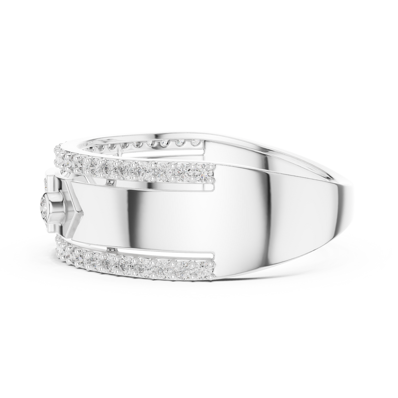 Ladies Ring LR-01 (49) - White Gold - Image