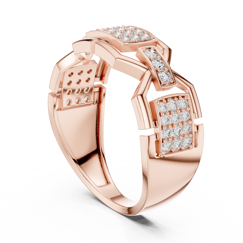 Ladies Ring LR-01 (51) - Rose Gold - Image