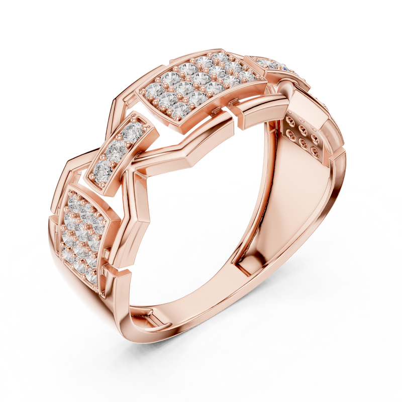 Ladies Ring LR-01 (51) - Rose Gold - Image