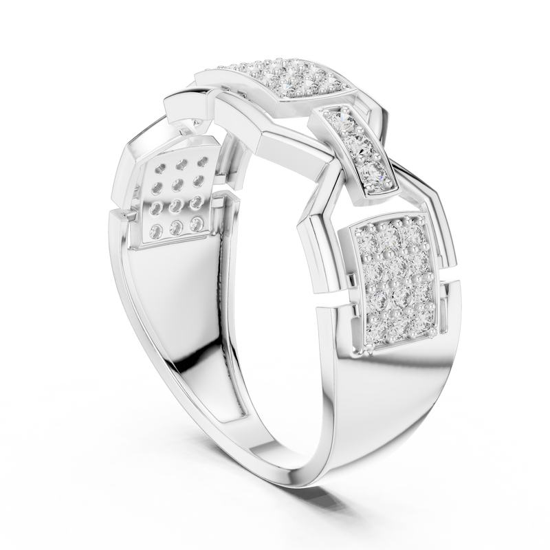 Ladies Ring LR-01 (51) - White Gold - Image
