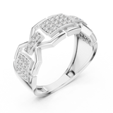 Ladies Ring LR-01 (51) - White Gold - Image