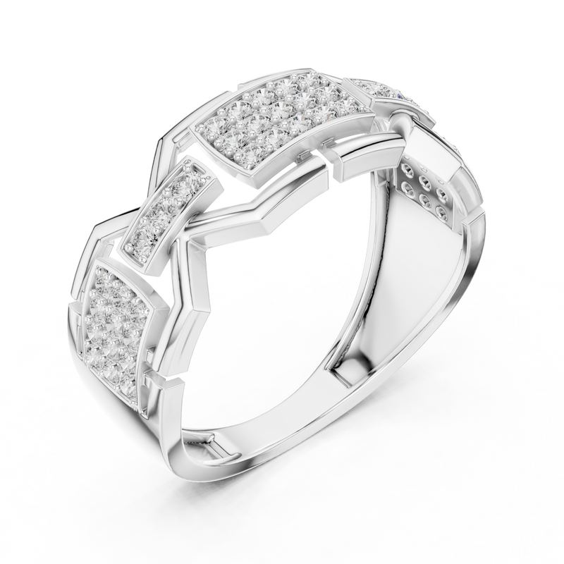 Ladies Ring LR-01 (51) - White Gold - Image