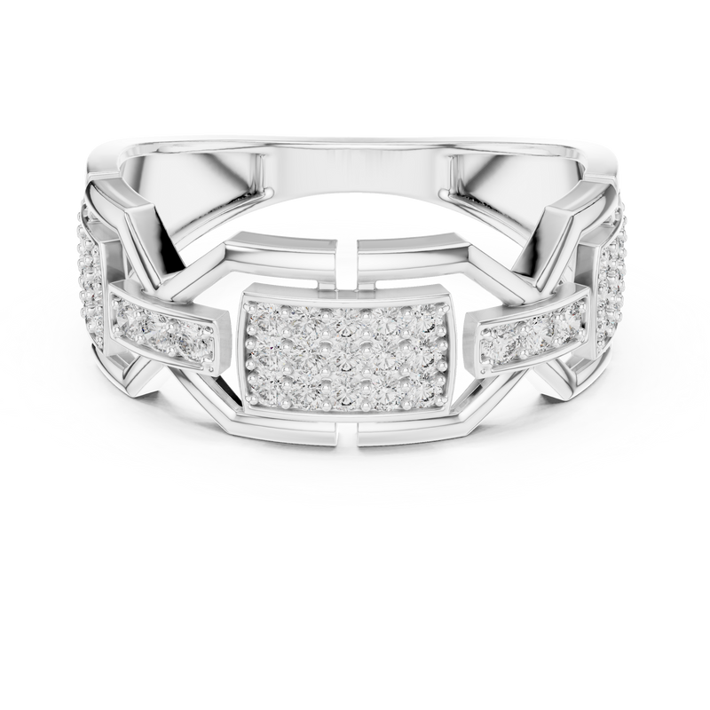 Ladies Ring LR-01 (51) - White Gold - Image