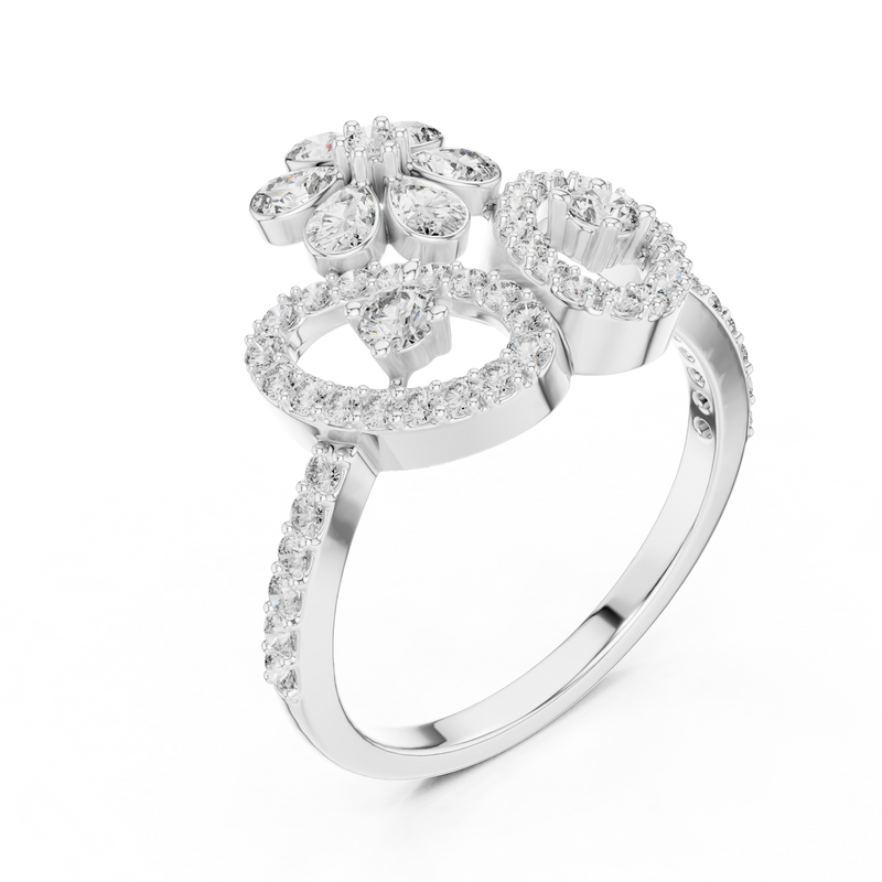 Ladies Ring LR-01 (52) - White Gold - Image