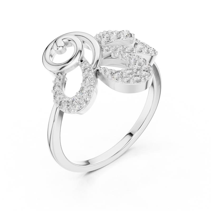Ladies Ring LR-01 (53) - White Gold - Image