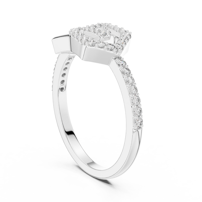 Ladies Ring LR-01 (55) - White Gold - Image
