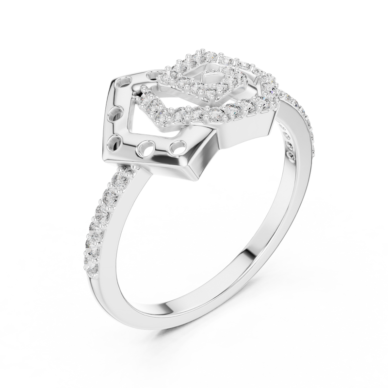 Ladies Ring LR-01 (55) - White Gold - Image