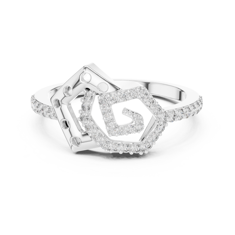 Ladies Ring LR-01 (55) - White Gold - Image