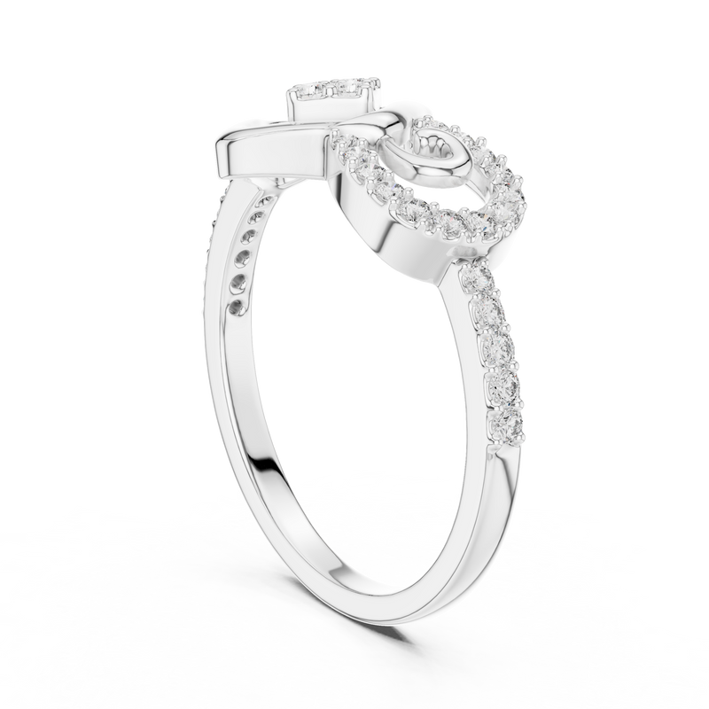 Ladies Ring LR-01 (61) - White Gold - Image