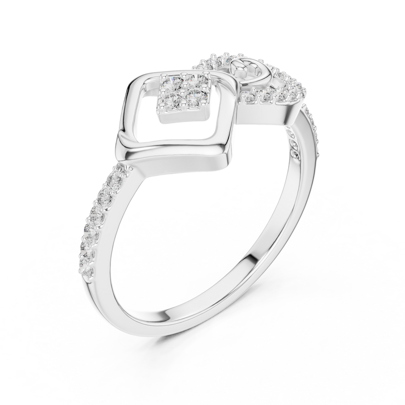 Ladies Ring LR-01 (61) - White Gold - Image