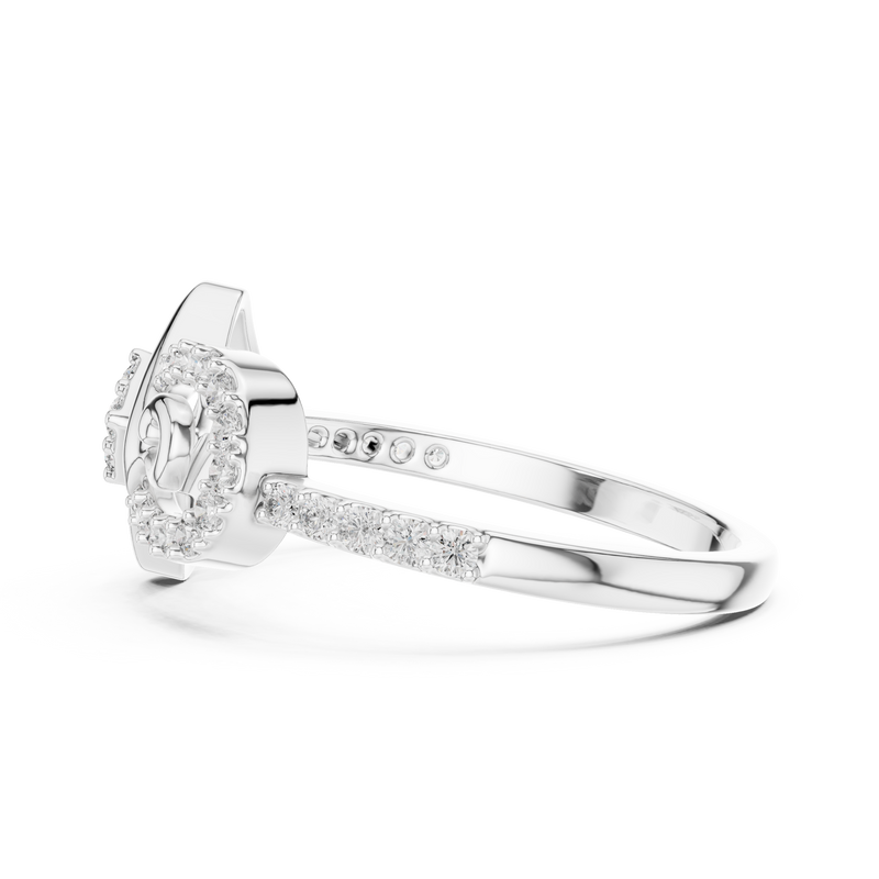 Ladies Ring LR-01 (61) - White Gold - Image