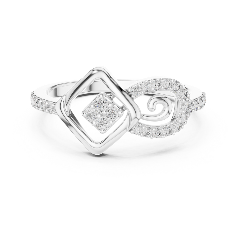 Ladies Ring LR-01 (61) - White Gold - Image