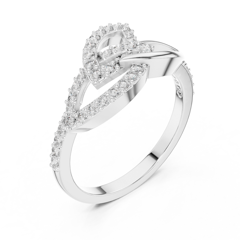 Ladies Ring LR-01 (64) - White Gold - Image