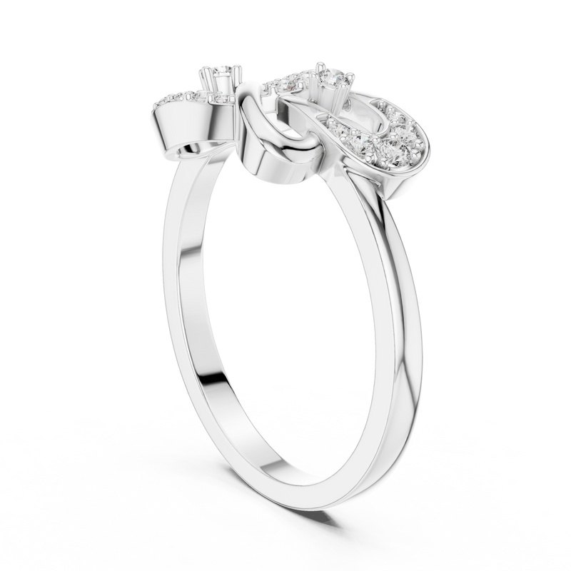 Ladies Ring LR-01 (65) - White Gold - Image