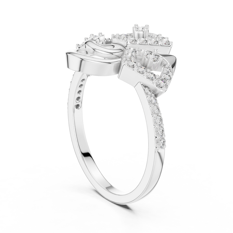 Ladies Ring LR-01 (70) - White Gold - Image