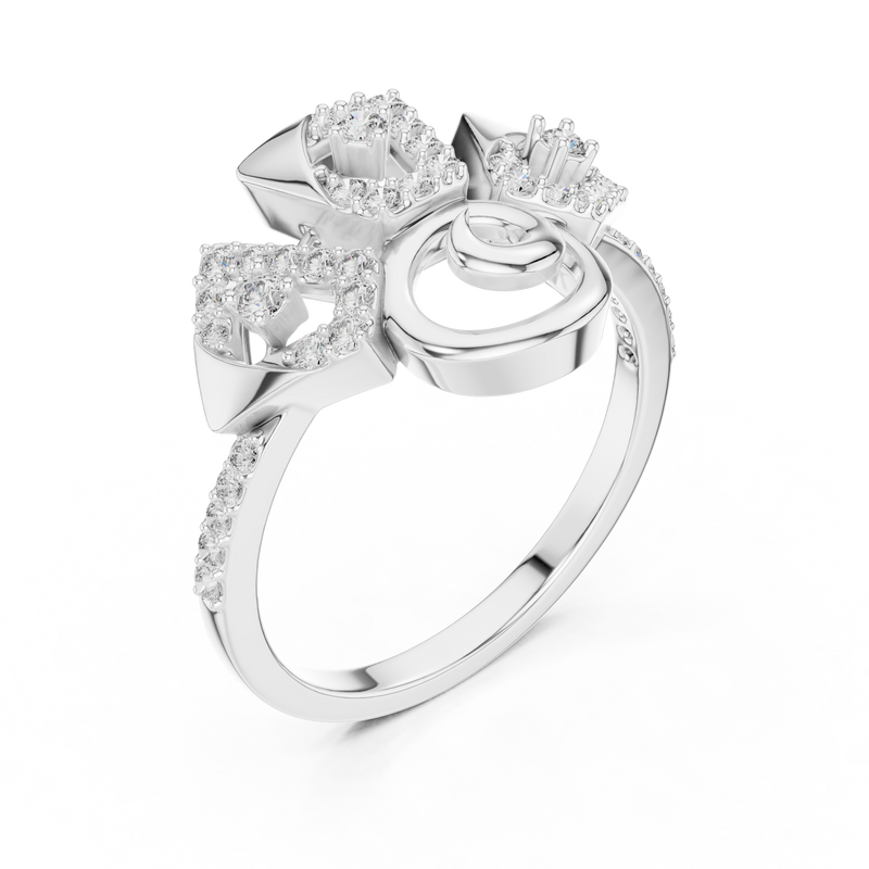 Ladies Ring LR-01 (70) - White Gold - Image