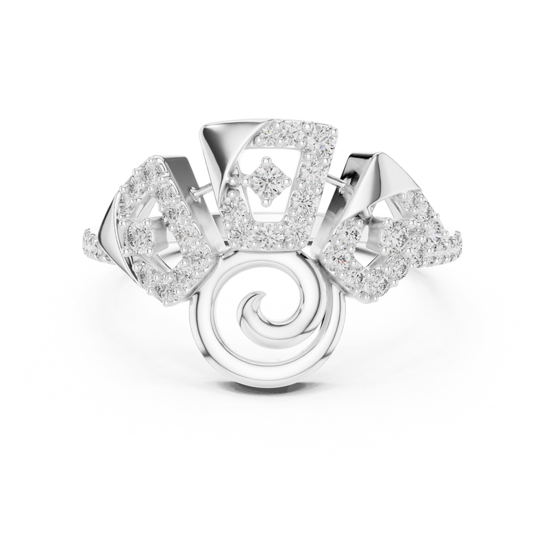 Ladies Ring LR-01 (70) - White Gold - Image