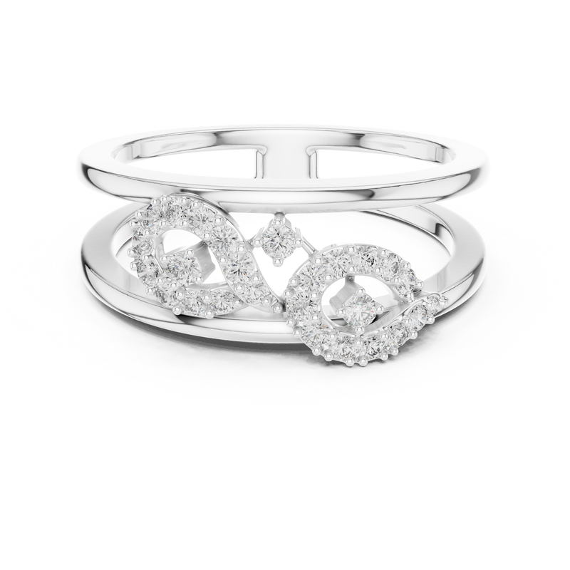 Ladies Ring LR-01 (72) - White Gold - Image