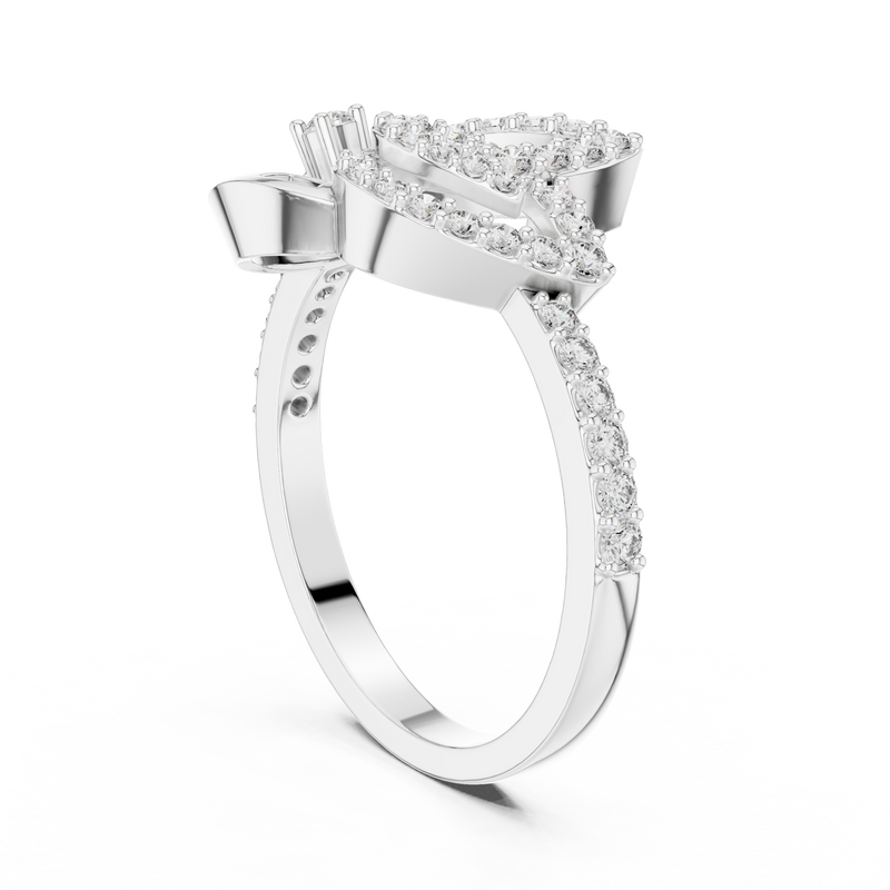 Ladies Ring LR-01 (74) - White Gold - Image