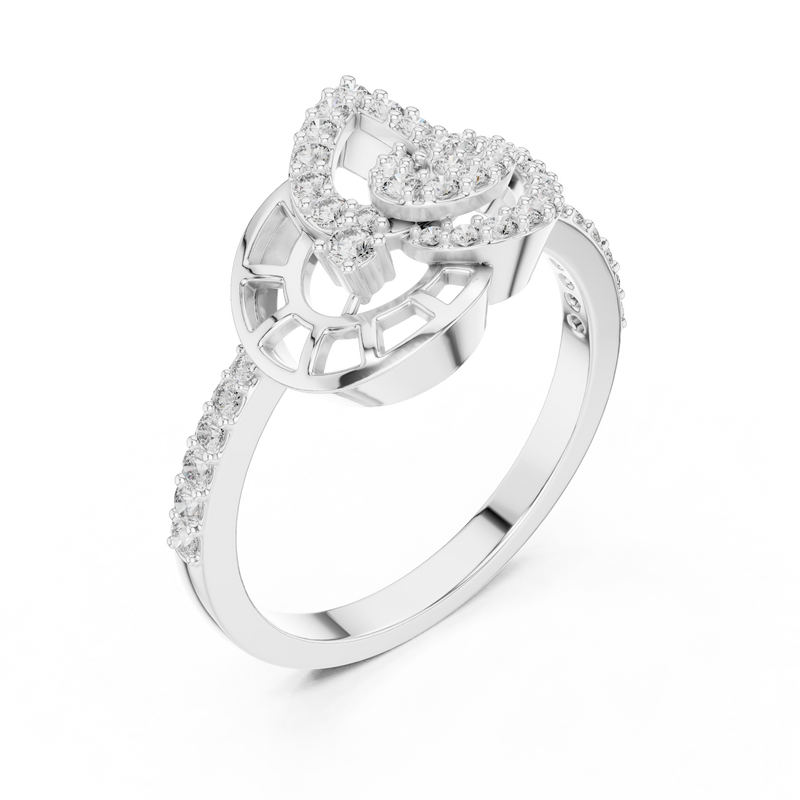 Ladies Ring LR-01 (74) - White Gold - Image