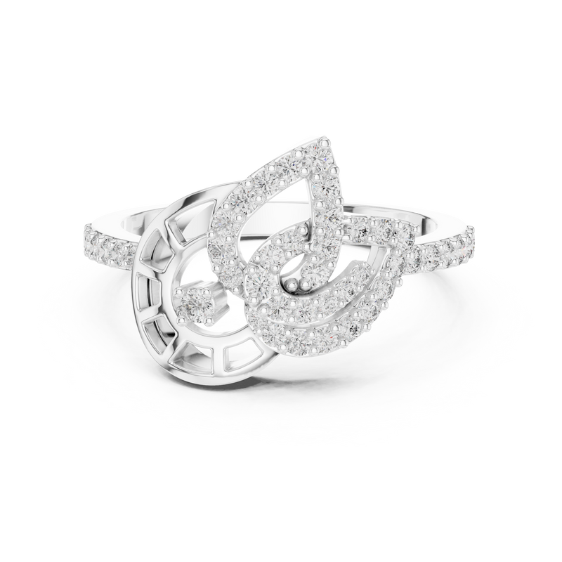 Ladies Ring LR-01 (74) - White Gold - Image